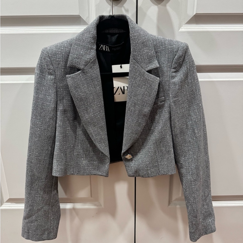 Zara Women's Elegant Gray Blazer